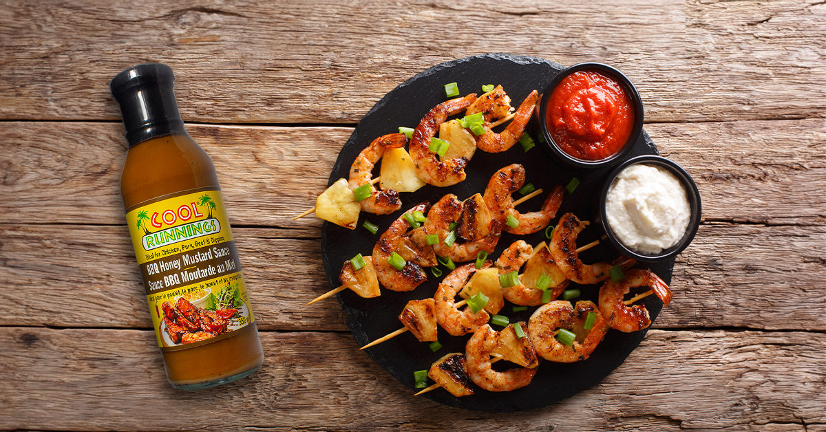 Glazed Shrimp Pineapple Skewers – Cool Runnings Foods CA