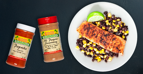 Salmon, Corn and Beans cool runnings