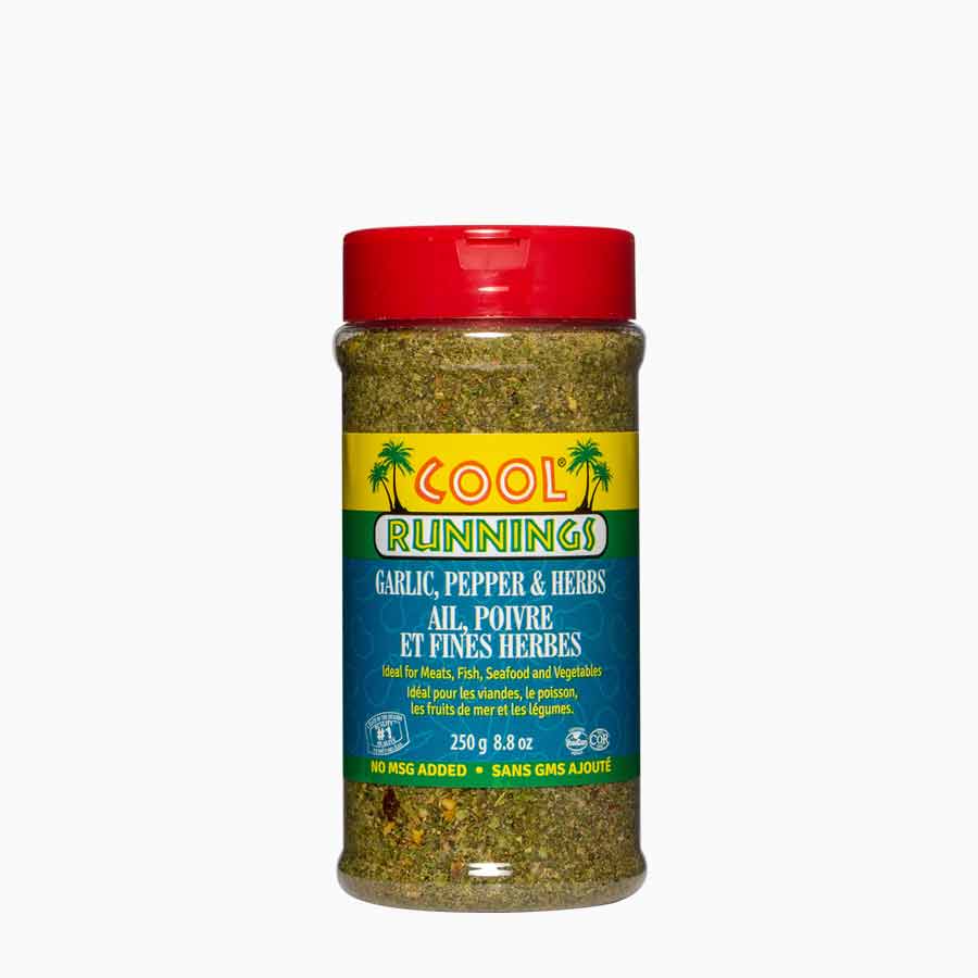 Cool Runnings garlic, pepper and herbs seasoning